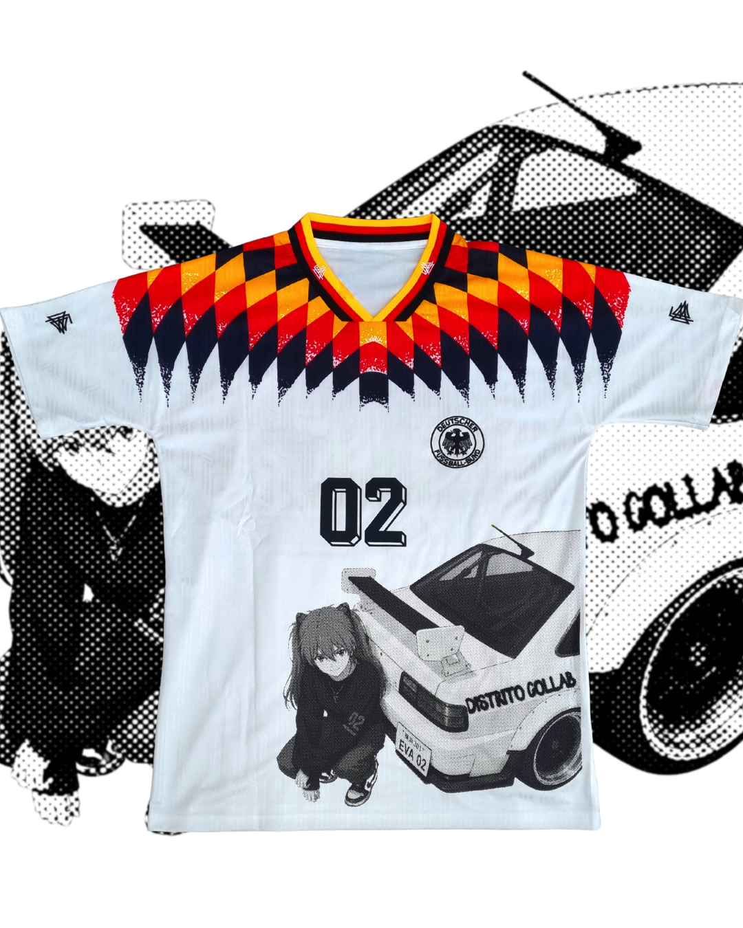 JERSEY RETRO SELECCION DE ALEMANIA 1994 X EVANGELION ASUKA