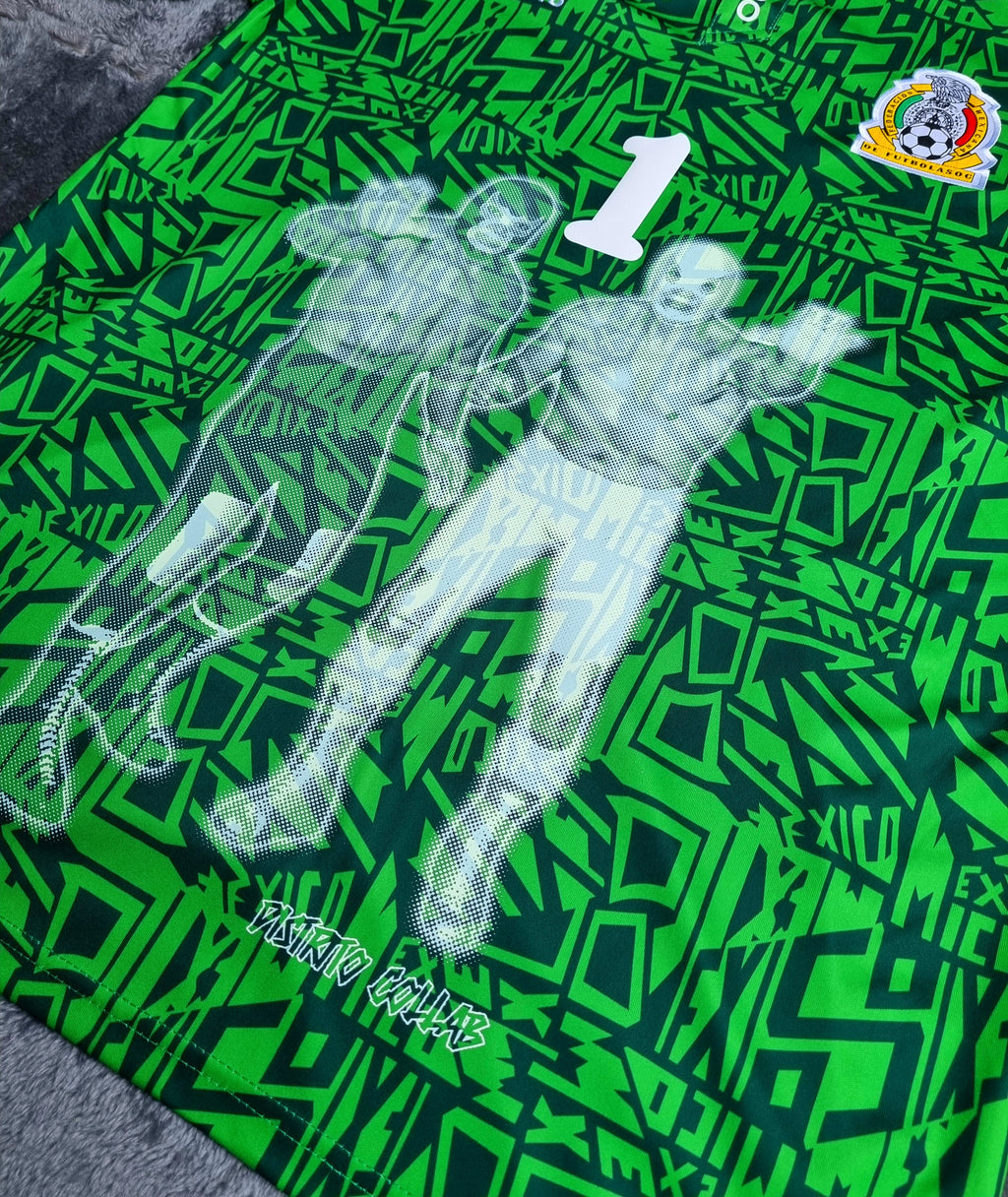 JERSEY RETRO SELECCIÓN MEXICANA 94 X EL SANTO Y BLUE DEMON