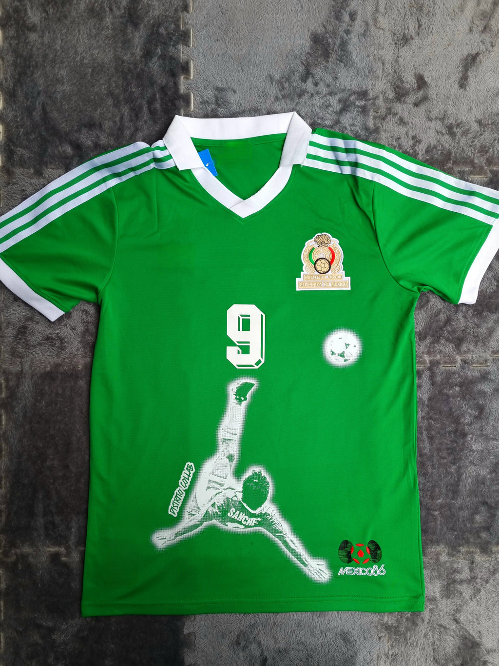 JERSEY RETRO SELECCIÓN MEXICANA MUNDIAL DEL 86 X HUGO SANCHEZ