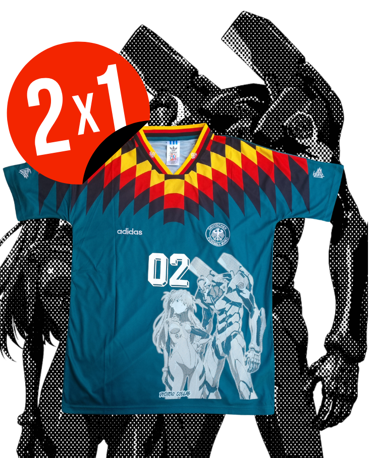 JERSEY RETRO SELECCION DE ALEMANIA 1994 X EVANGELION ASUKA EVANGELION