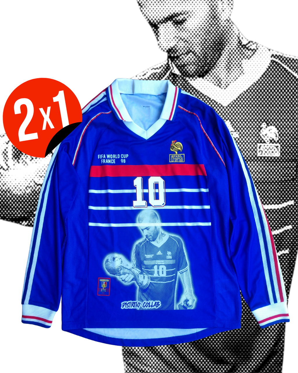 JERSEY RETRO SELECCIÓN FRANCIA 1998  X ZIDANE