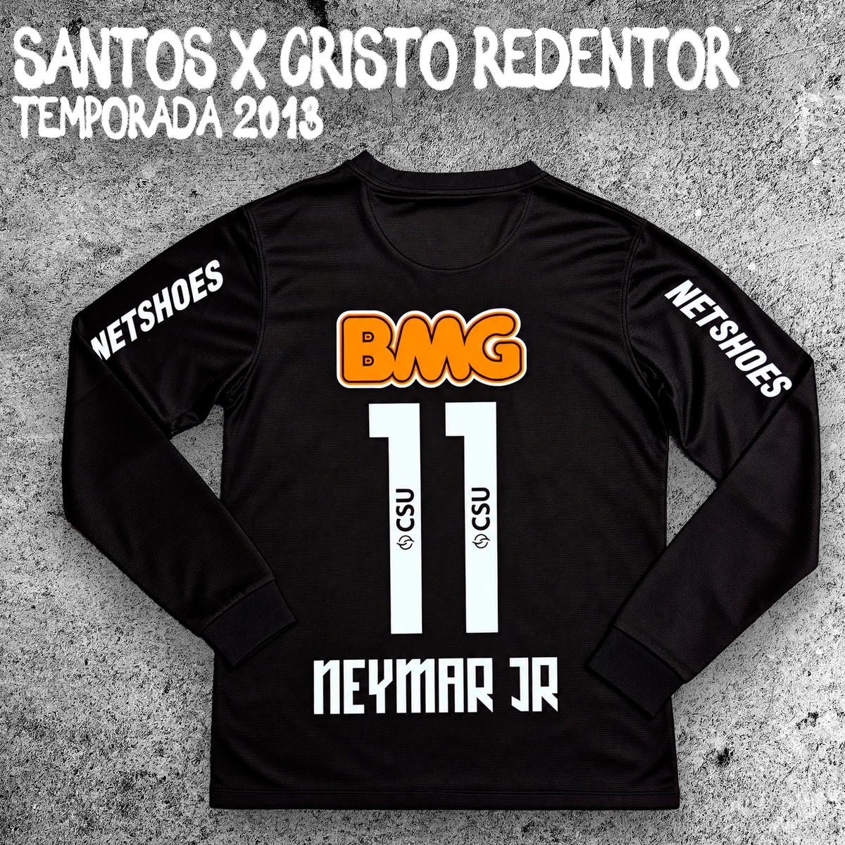 JERSEY RETRO SANTOS FC X CRISTO REDENTOR X NEYMAR