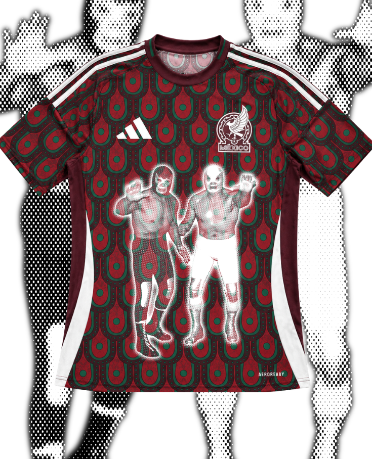 JERSEY SELECCIÓN MEXICANA  X EL SANTO Y BLUE DEMON ORIGINAL