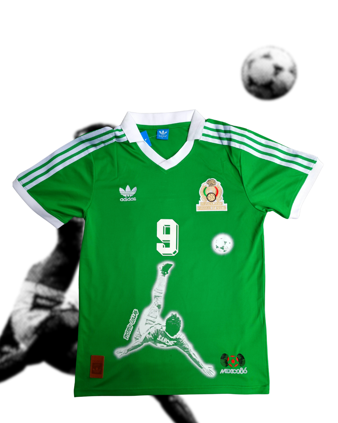 JERSEY RETRO SELECCIÓN MEXICANA MUNDIAL DEL 86 X HUGO SANCHEZ