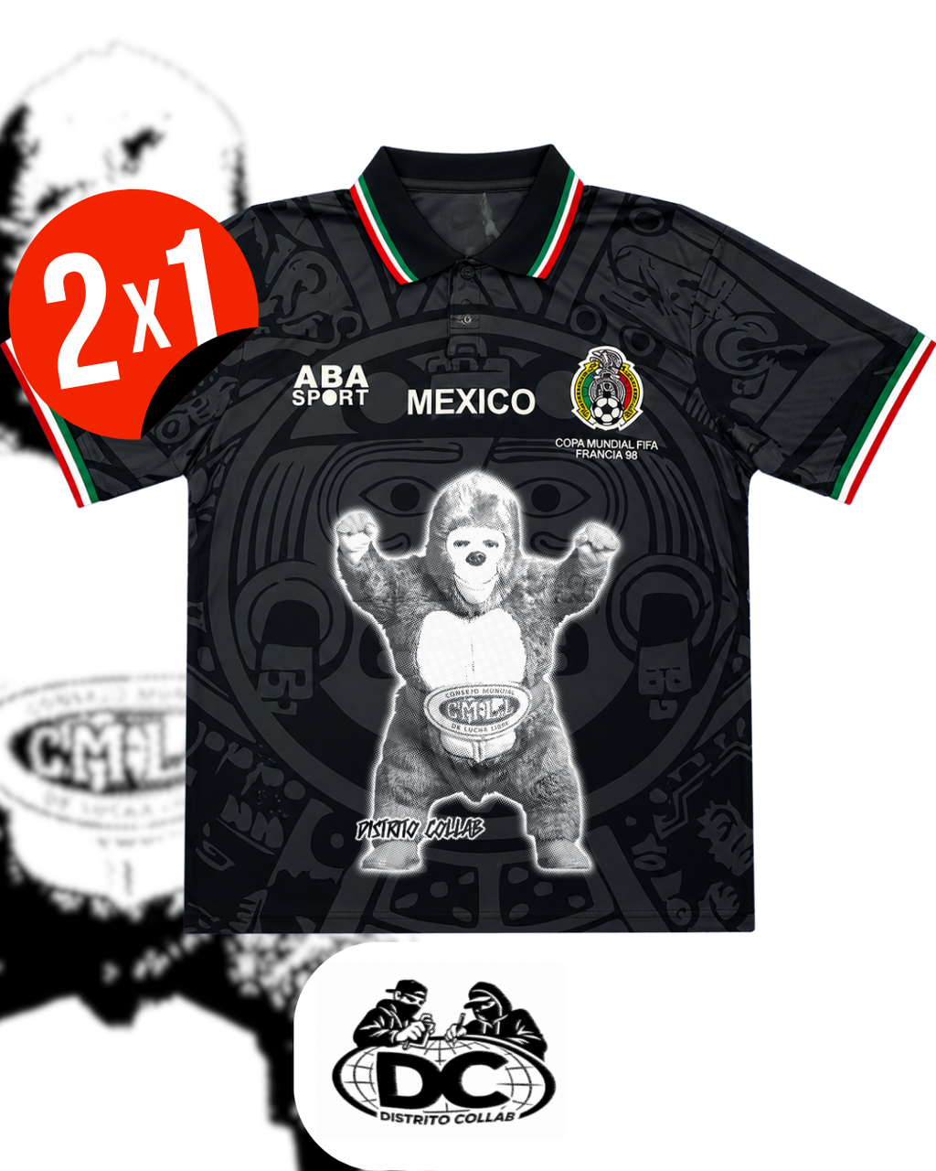 JERSEY RETRO SELECCIÓN MEXICANA 98 X KEMONITO (DETALLE)