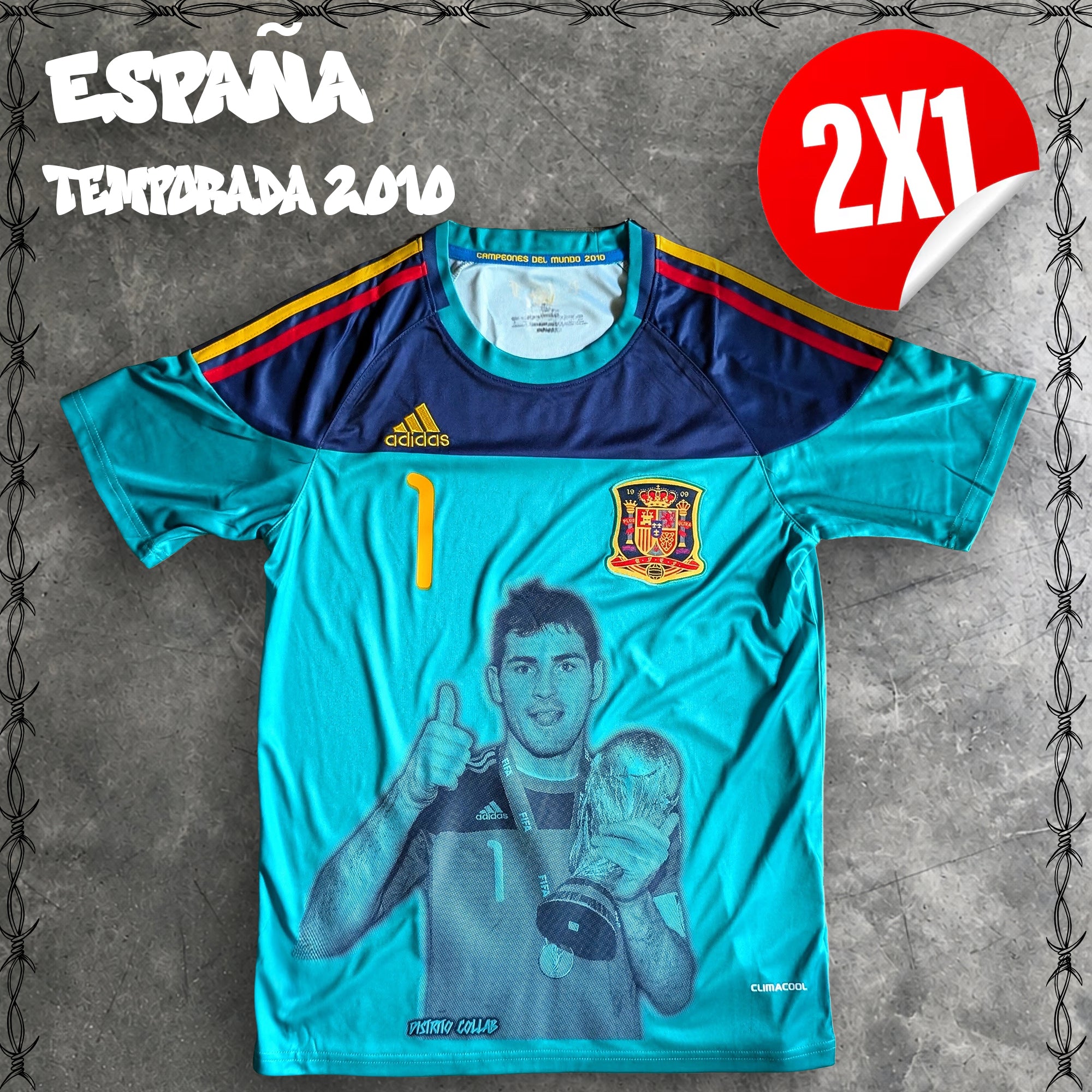 JERSEY RETRO SELECCIÓN ESPAÑA 2010 X CASILLAS