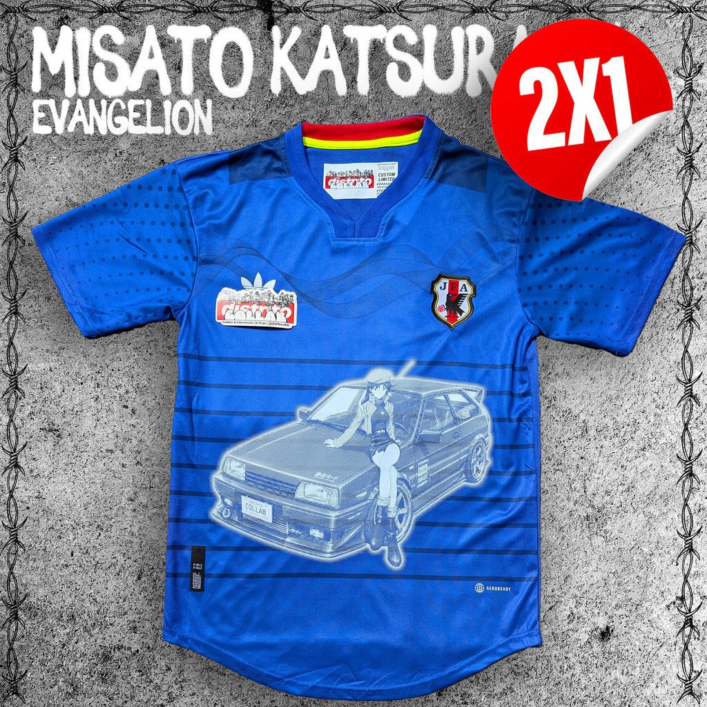 JERSEY RETRO SELECCIÓN DE JAPÓN X MISATO KATSURAGI EVANGELION