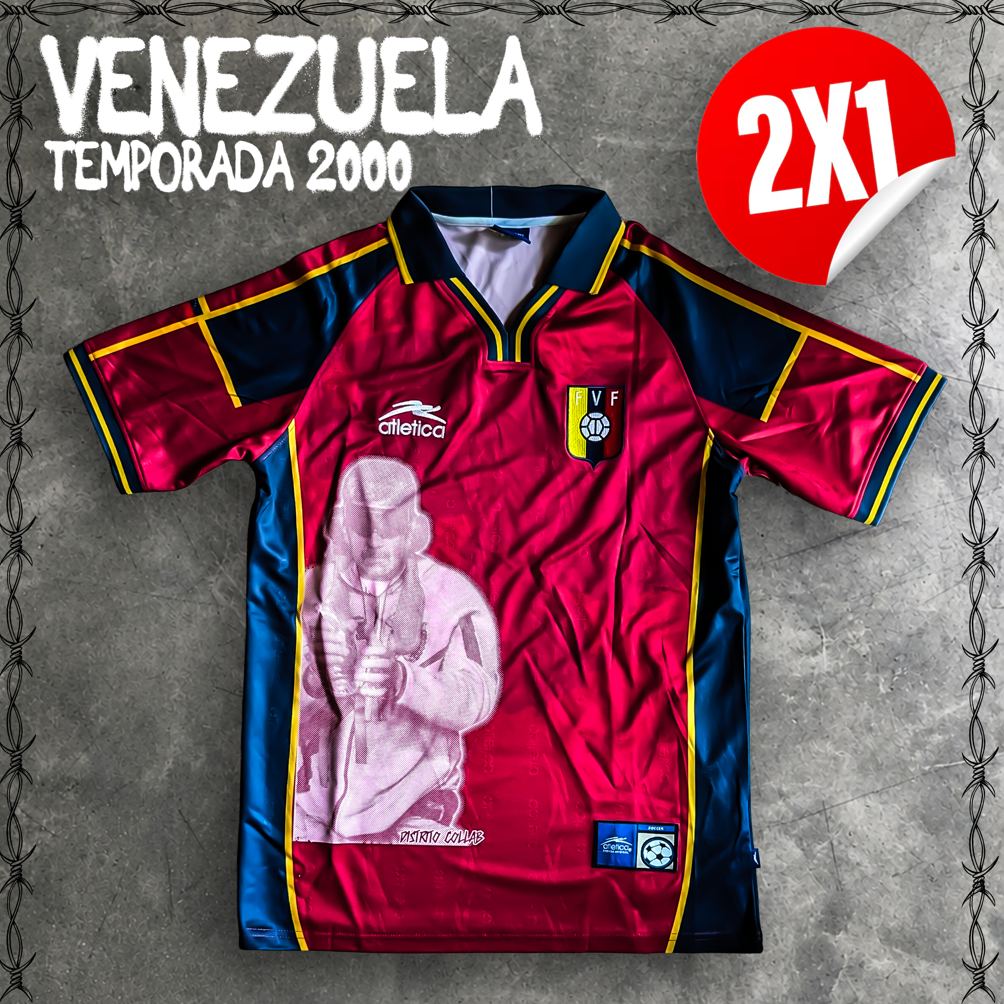 JERSEY RETRO SELECCIÓN DE VENEZUELA 2000 X MADURO